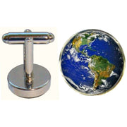 Bassin and Brown Planet Earth Cufflinks - Blue/Green
