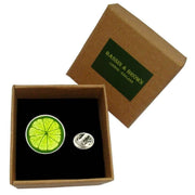 Bassin and Brown Lime Jacket Lapel Pin - Lime Green