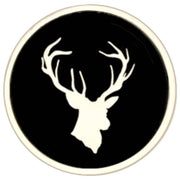 Bassin and Brown Stag Key Ring - Black/White