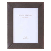 Byron and Brown Slim Classic Photo Frame 5x7 - Nappa Brown