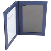 Byron and Brown Florence 2 Fold Leather Travel Frame 5x3.5 - Blue