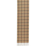 Fraas Recycled Modern Rupert Check Scarf - Camel Beige