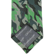 Knightsbridge Neckwear Camo Silk Skinny Tie - Green