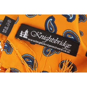 Knightsbridge Neckwear Paisley Silk Scarf - Gold/Navy