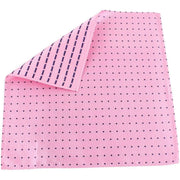 Knightsbridge Neckwear Pin Dot Silk Pocket Square - Pink/Navy
