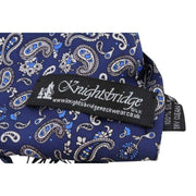 Knightsbridge Neckwear Paisley Silk Scarf - Blue
