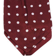 Knightsbridge Neckwear Polka Dot Silk Cravat - Wine/White