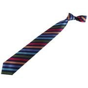 Knightsbridge Neckwear Kensington Striped Silk Tie - Multi-colour