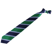 Knightsbridge Neckwear Kensington Diagonal Striped Silk Tie - Navy/Green