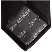 Knightsbridge Neckwear Single Striped Silk Skinny Tie - Black/Blue