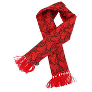 Knightsbridge Neckwear Paisley Aviator Silk Scarf - Red