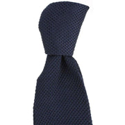 Knightsbridge Neckwear Plain Silk Knitted Tie - Navy