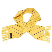 Knightsbridge Neckwear Polka Dot Dress Scarf - Yellow/Navy
