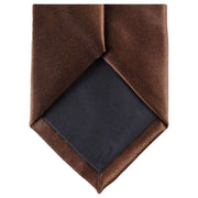 Knightsbridge Neckwear Slim Polyester Tie - Dark Brown