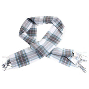 Locharron of Scotland Stewart Dress Lambwool Scarf - White/Blue/Yellow