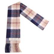 Locharron of Scotland Bannockbane Lambwool Scarf - Navy/Burgundy/Beige