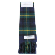 Locharron of Scotland Bowhill Gordon Clan Modern Lambswool Scarf - Navy/Green