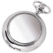 Woodford Plain Chrome Plated Full Hunter Quartz Pocket Watch - Silver