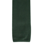 David Van Hagen Plain Knitted Tie - Olive
