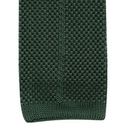 David Van Hagen Plain Knitted Tie - Olive