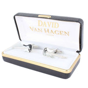 David Van Hagen Guitar Cufflinks - Silver/Black