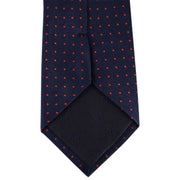 David Van Hagen Spotted Tie - Navy/Red