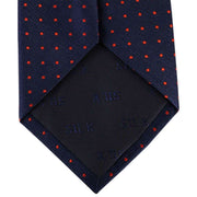 David Van Hagen Spotted Tie - Navy/Red