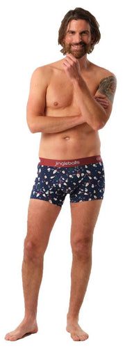 Comfyballs Cotton Regular Boxer - Christmas Blue