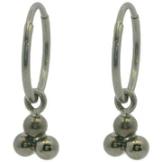 ti2-titanium-triple-bead-charm-hoop-earrings---natural-polished-silver-34437803