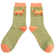 miss-sparrow-london-highland-cow-and-stripes-bamboo-socks---moss-green-34596311