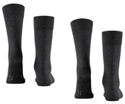 Falke Happy 2 Pack Socks - Anthra Mel Grey