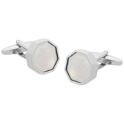 david-van-hagen-mother-of-pearl-octagonal-cufflinks---whitesilver-34497227