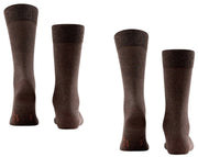 Falke Happy 2 Pack Socks - Dark Brown