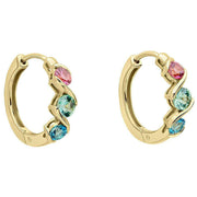 elements-gold-amalfi-three-colour-twist-9ct-gold-earrings---greenpinkblue-35461062