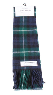 Locharron of Scotland Bowhill Lamont Modern Lambswool Tartan Scarf - Blue/Green/Black