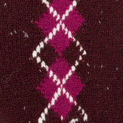 dents-argyle-marl-yarn-knitted-gloves---damson-burgundycassis-pink-34478116