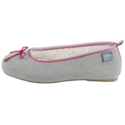 isotoner-herringbone-ballet-slippers---grey-34523142