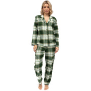 cyberjammies-fern-brushed-check-pyjama-set---olive-greenwhite-34514561
