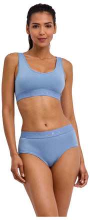Falke Daily Comfort Print 2-Pack Bustier Bralette - Beige/Blue
