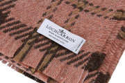 Locharron of Scotland Bracken Lochaber British Wool Blanket - Blush Pink/Brown