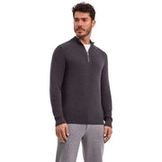 falke-half-cardigan-half-zip-sweater---asphalt-mel-grey-35072775