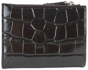 Vivienne Westwood Embossed Croc Slim Flap Card Holder Purse - Black