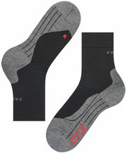 Falke Running 4 Wool Socks - Black/Grey