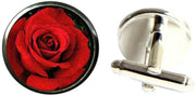 Bassin and Brown Rose Cufflinks - Red