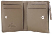 Vivienne Westwood Saffiano Slim Flap Card Holder Purse - Khaki