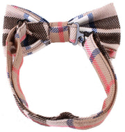 Locharron of Scotland Thomson Modern Tartan Bow Tie - Camel Beige/Black