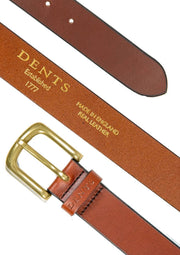 Dents Heritage Smooth Leather Belt - Tan