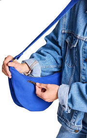 Hindbag Andrea Half Moon Bag - Electric Blue