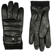 dents-skipton-knitted-cuff-stitch-detail-leather-gloves---black-34490441