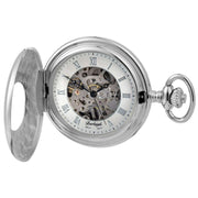 burleigh-half-hunter-mechanical-pocket-watch---chrome-silver-34481090